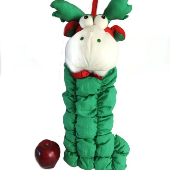 Green 3 D Padded Deer Christmas Stocking - Picture 5 of 8